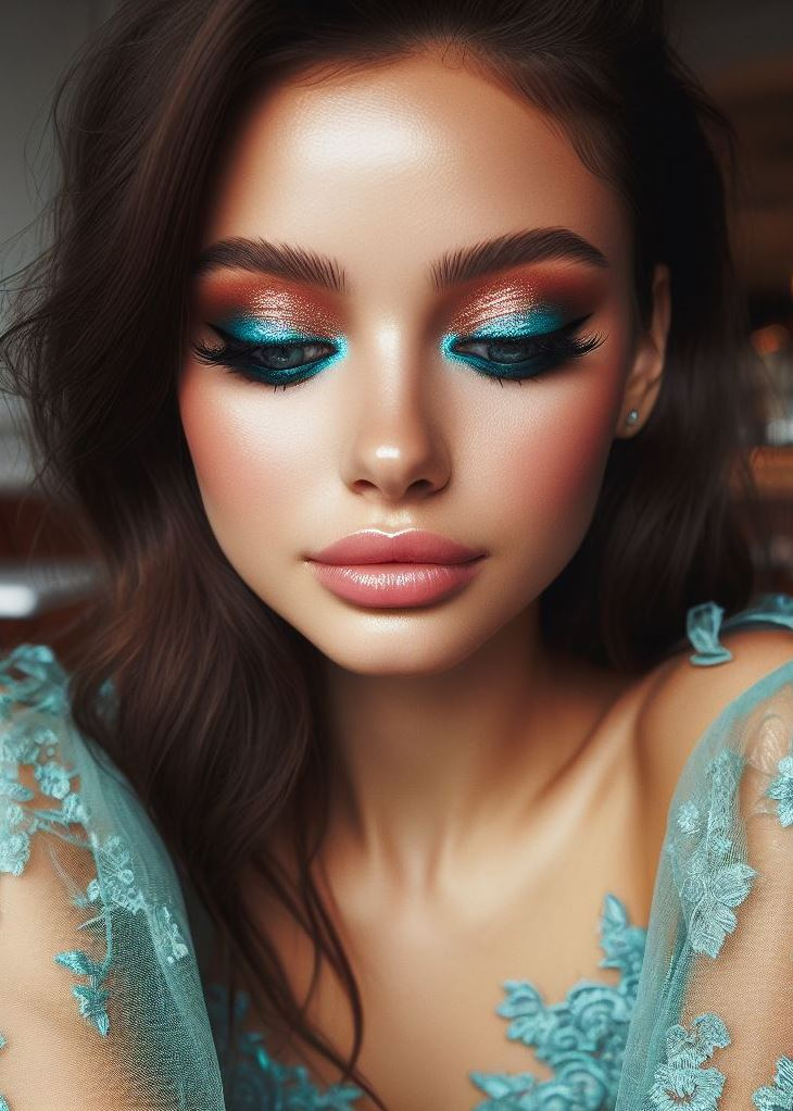 Aquamarine And Brown Eyeshadow: A Surprisingly Easy Smokey Eye | Pocoko Blend aquamarine and hazelnut for eyes that say βI woke up like thisβ β effortlessly stunning! πβ¨