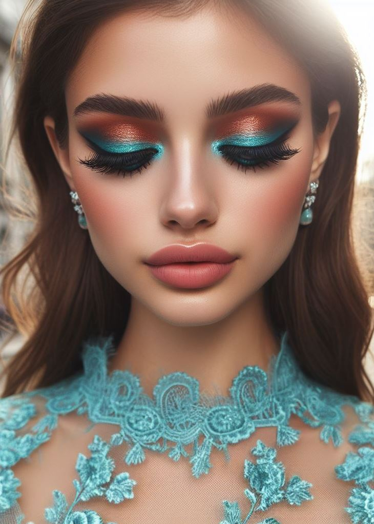 Aquamarine And Brown Eyeshadow: A Surprisingly Easy Smokey Eye | Pocoko Blend aquamarine and espresso for a mesmerizing gradient. Itβs like sipping a latte by the beach! βποΈ