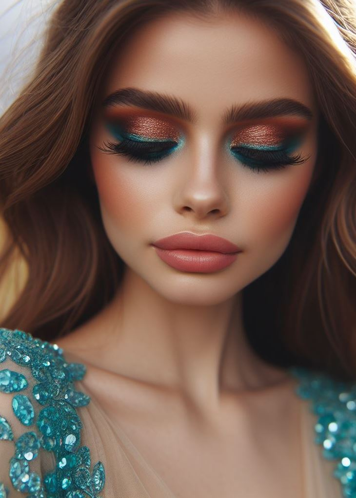 Aquamarine And Brown Eyeshadow: A Surprisingly Easy Smokey Eye | Pocoko Aquamarine shimmer on the inner corners, cocoa matte on the outer β a sweet treat for your lids! π«π§
