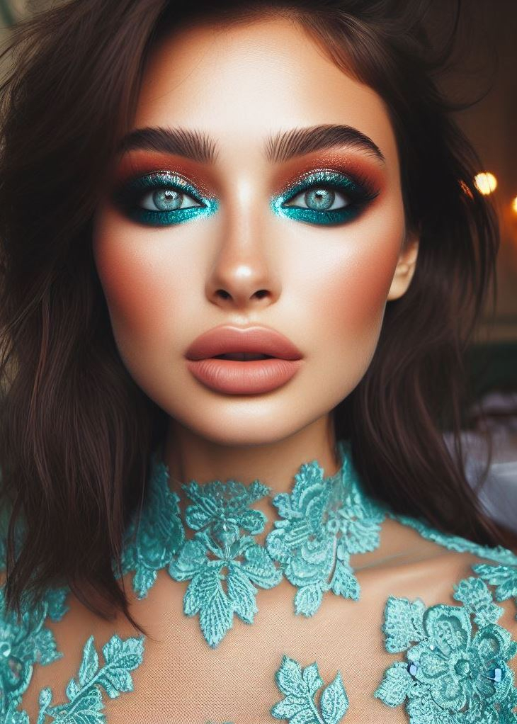Aquamarine And Brown Eyeshadow: A Surprisingly Easy Smokey Eye | Pocoko Aquamarine smudged along the lower lash line, paired with a sultry brown smoky eye. Itβs all about balance! π₯π