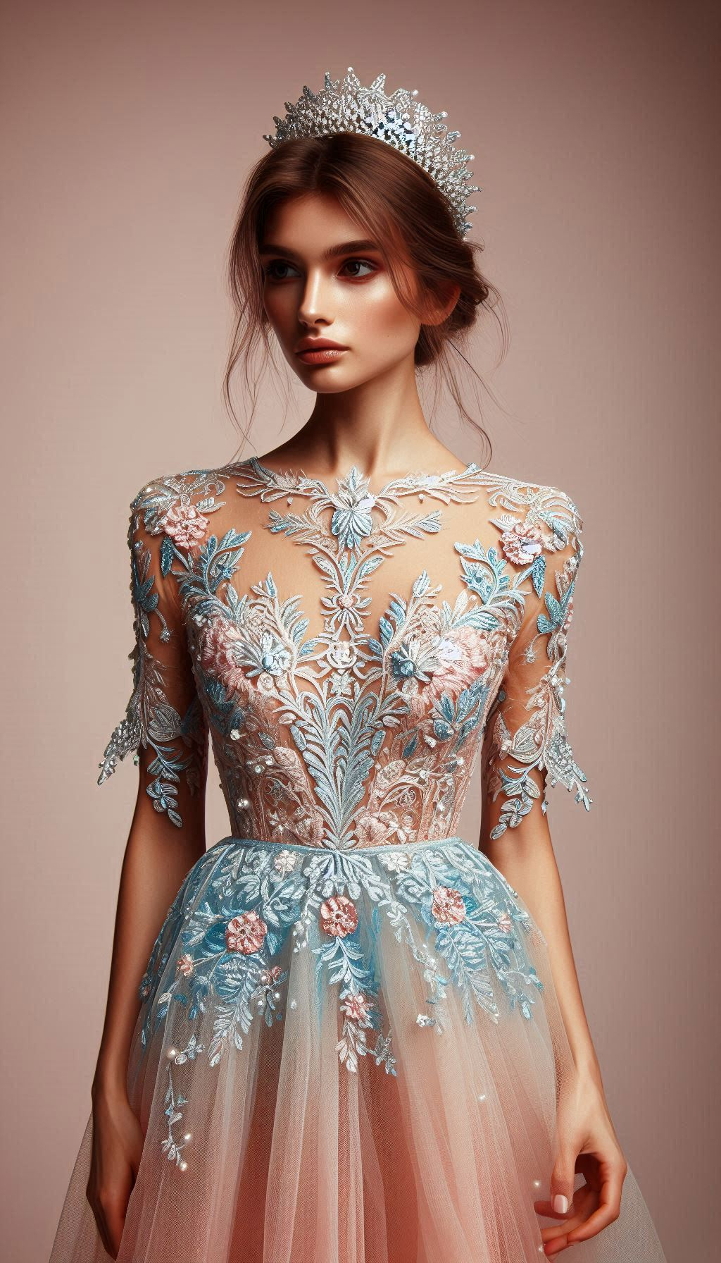 Feel like a floral fairy in a baby blue dress with delicate pastel embroidery. Perfect for dreamy days and enchanted evenings!