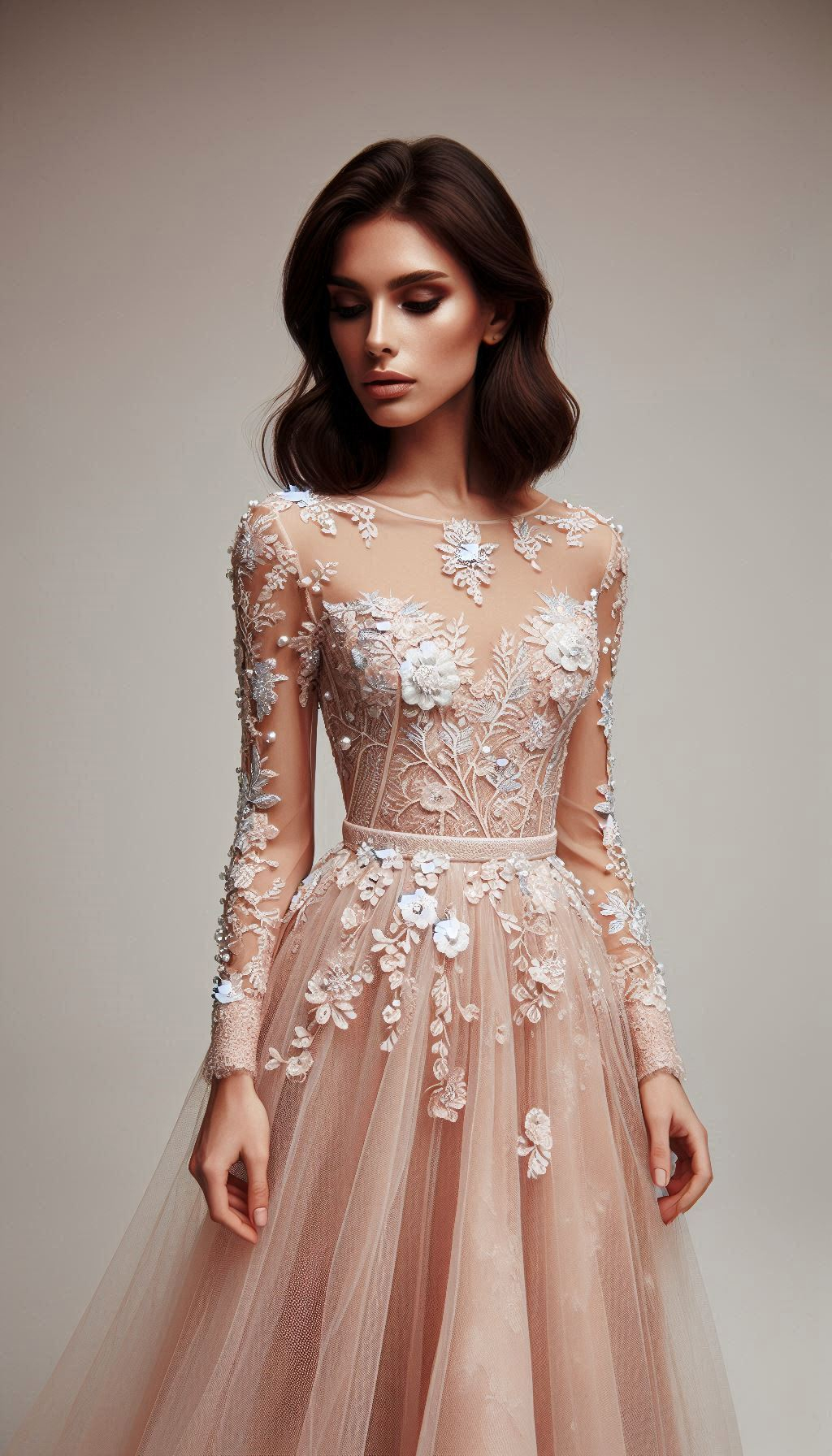 Step into sophistication with a dusty pink dress featuring white embroidery. Classic, chic, and perfect for spring!