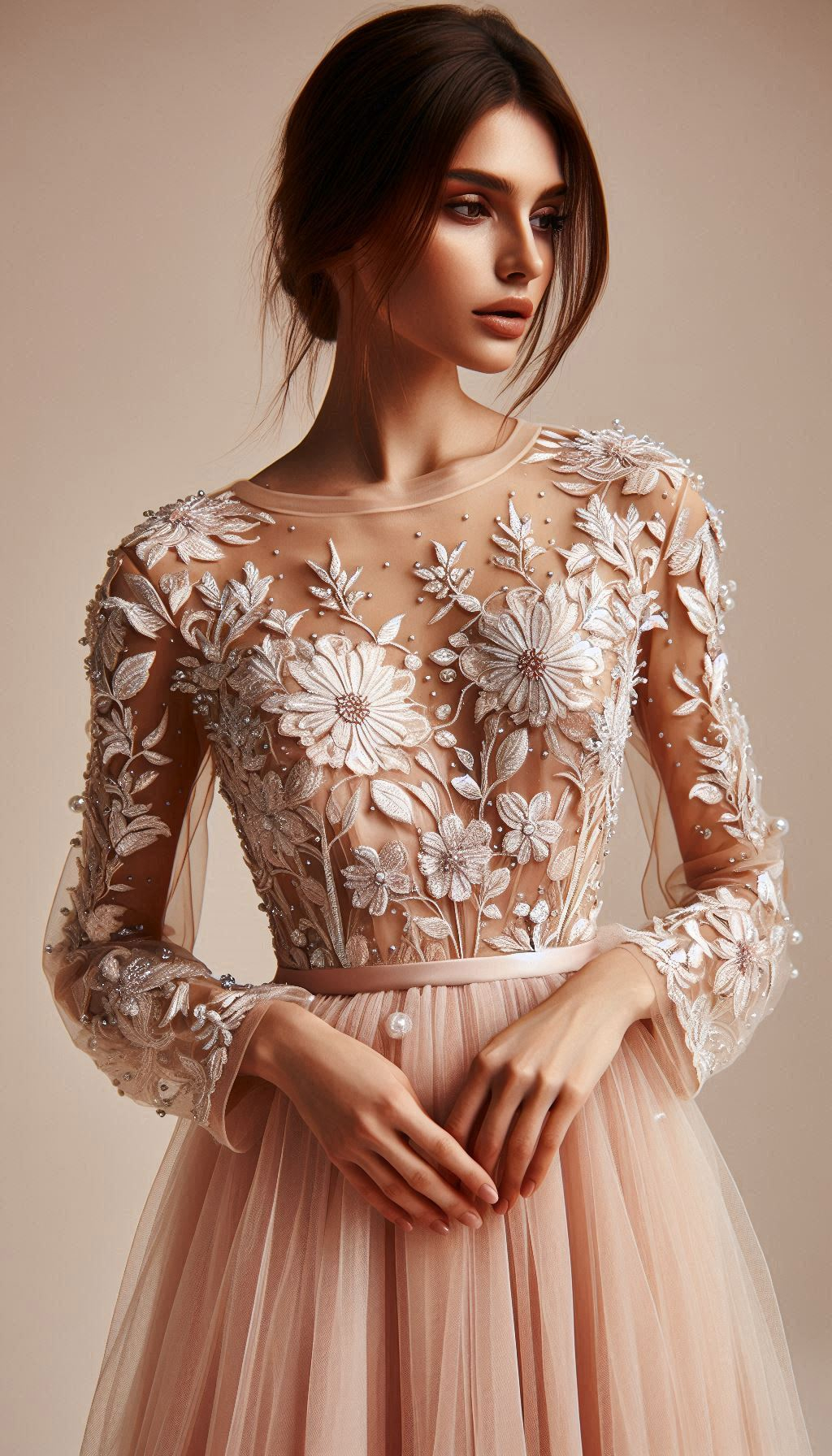 Capture the essence of romance with a dusty pink dress and white embroidery. Soft, feminine, and oh-so-stylish!
