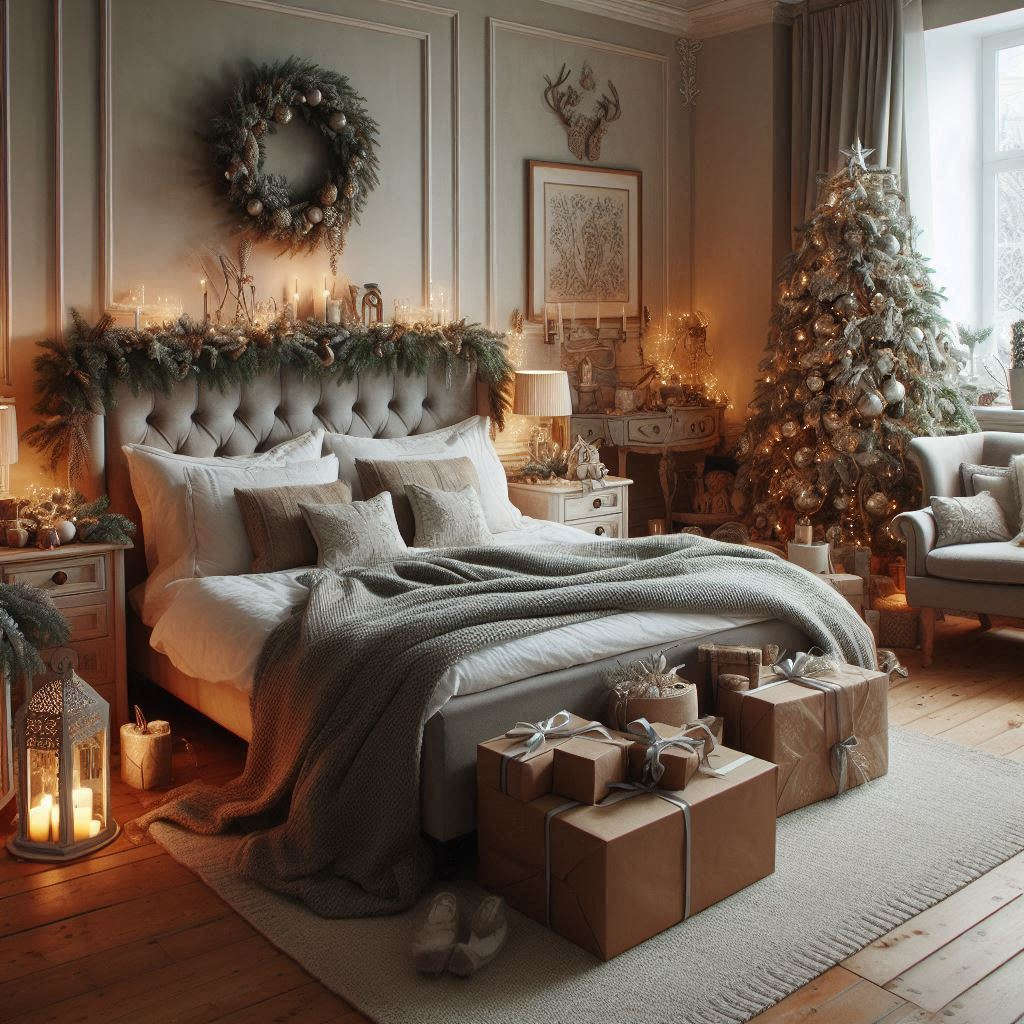 Create a tranquil and elegant holiday retreat with grey and silver Christmas decorations. Perfect for a stylish festive look!