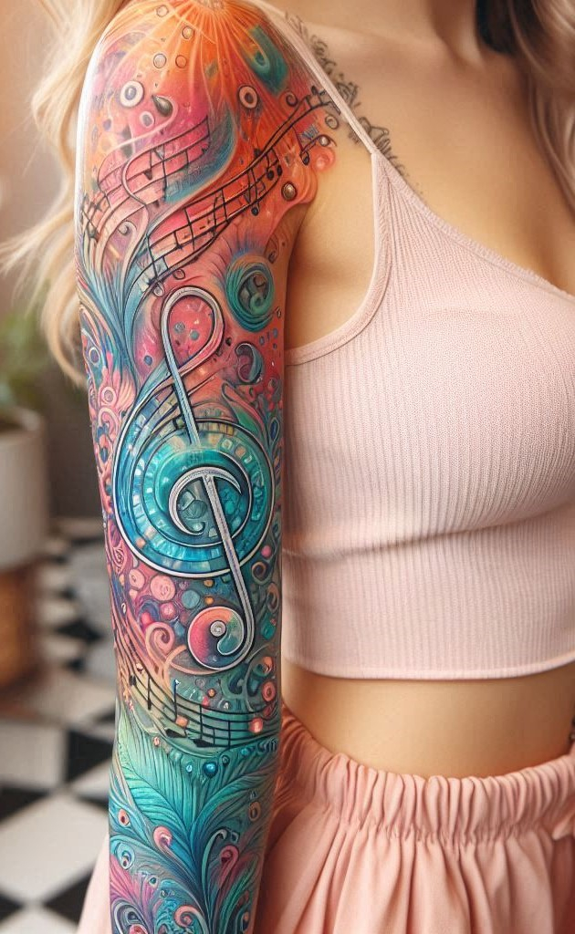 Carry a tune with these gorgeous musical notes tattoos. Perfect for women who want their ink to reflect their passion for music!