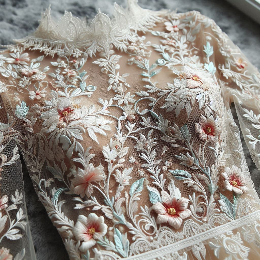 Embrace the magic of pastel fashion with silver and white embroidery. Delicate, chic, and ready to dazzle!