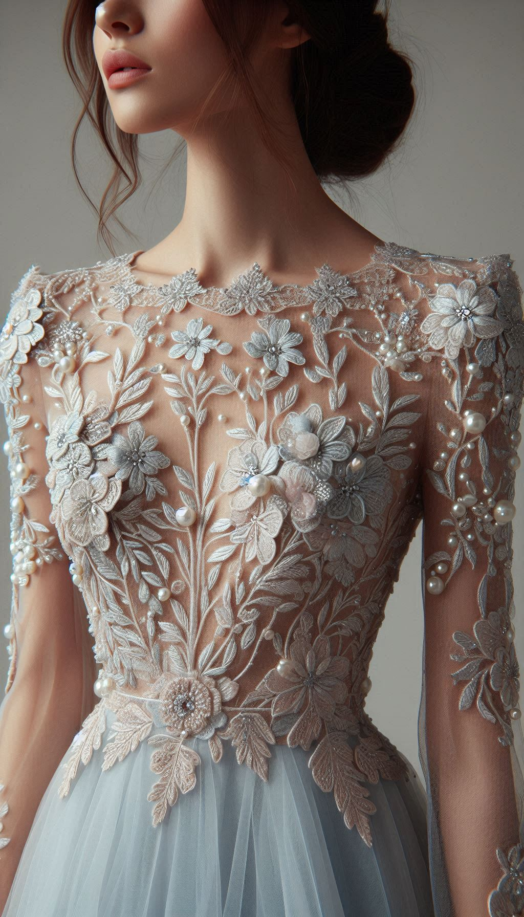 Step up your style game with a pastel dress featuring silver and white embroidery. Elegant, fresh, and totally chic!