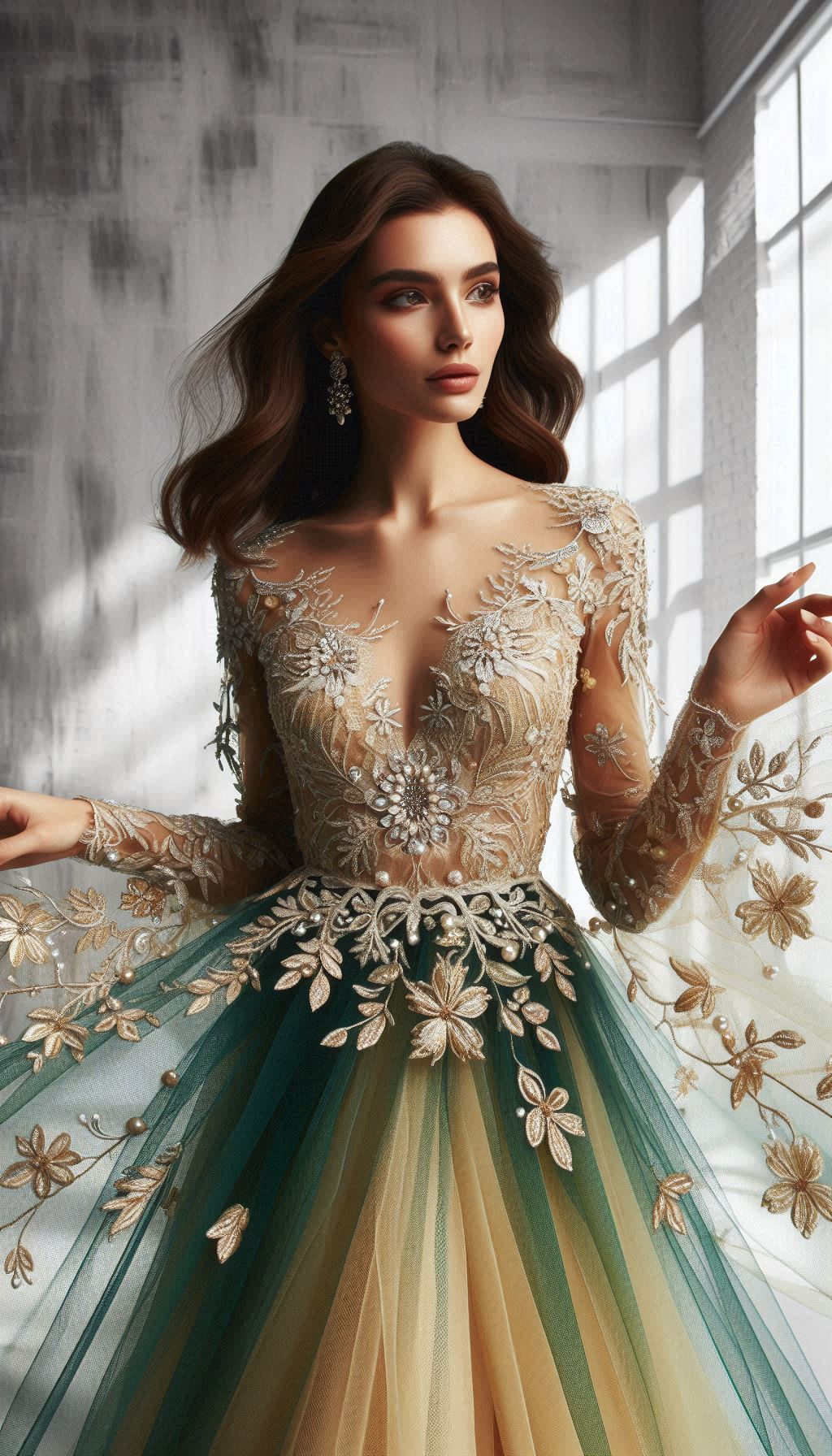 Turn heads in a yellow dress with beautiful green floral embroidery. Bright, cheerful, and effortlessly stylish!