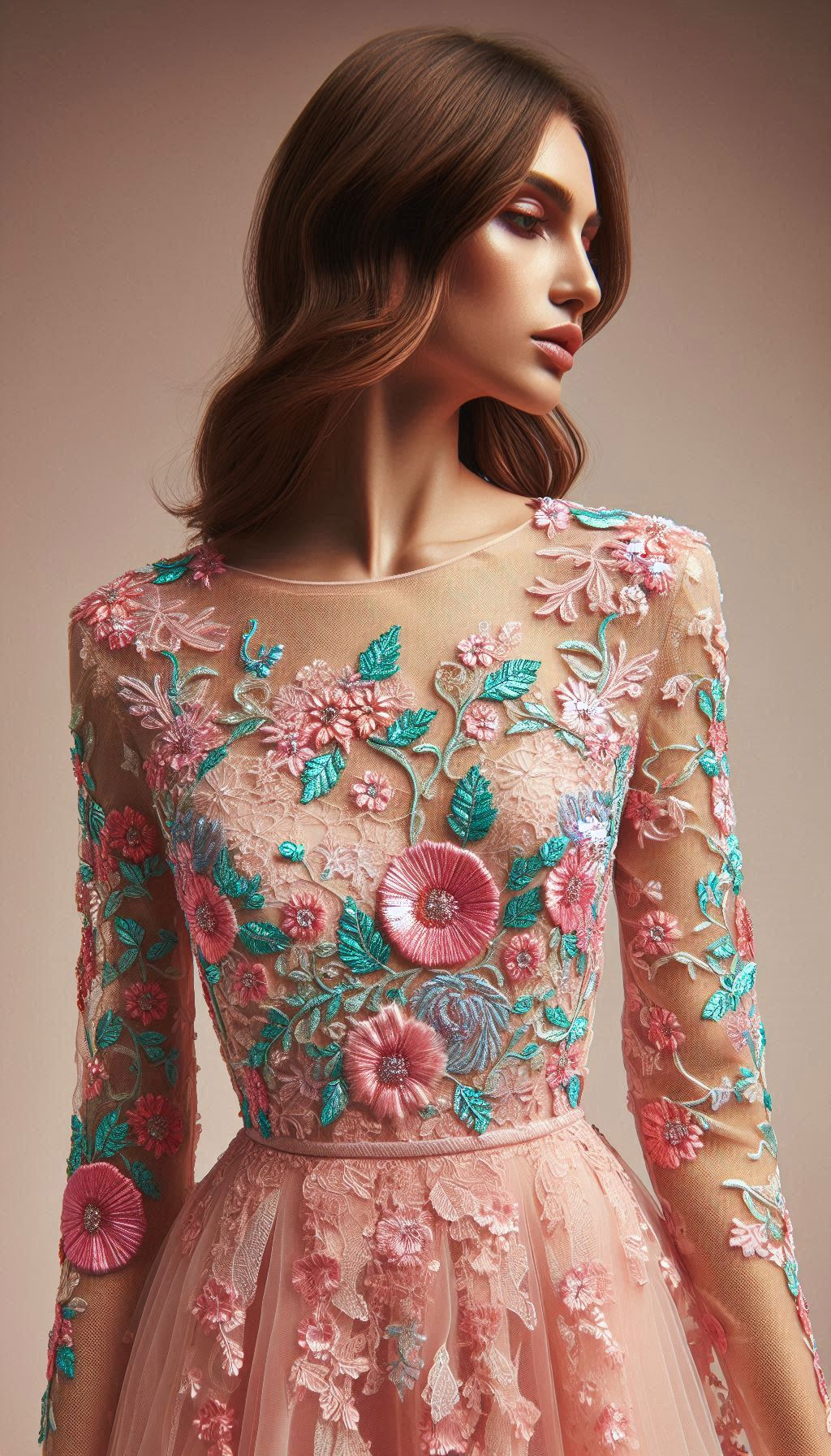 Feel fabulous in this Babilicious pink and peach floral lace dress. It's the ultimate blend of charm and sophistication!