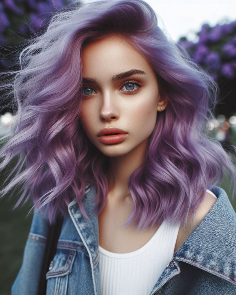 Float on a cloud of color with blue and lavender ombre hair. Dreamy, daring, and oh-so-chic!