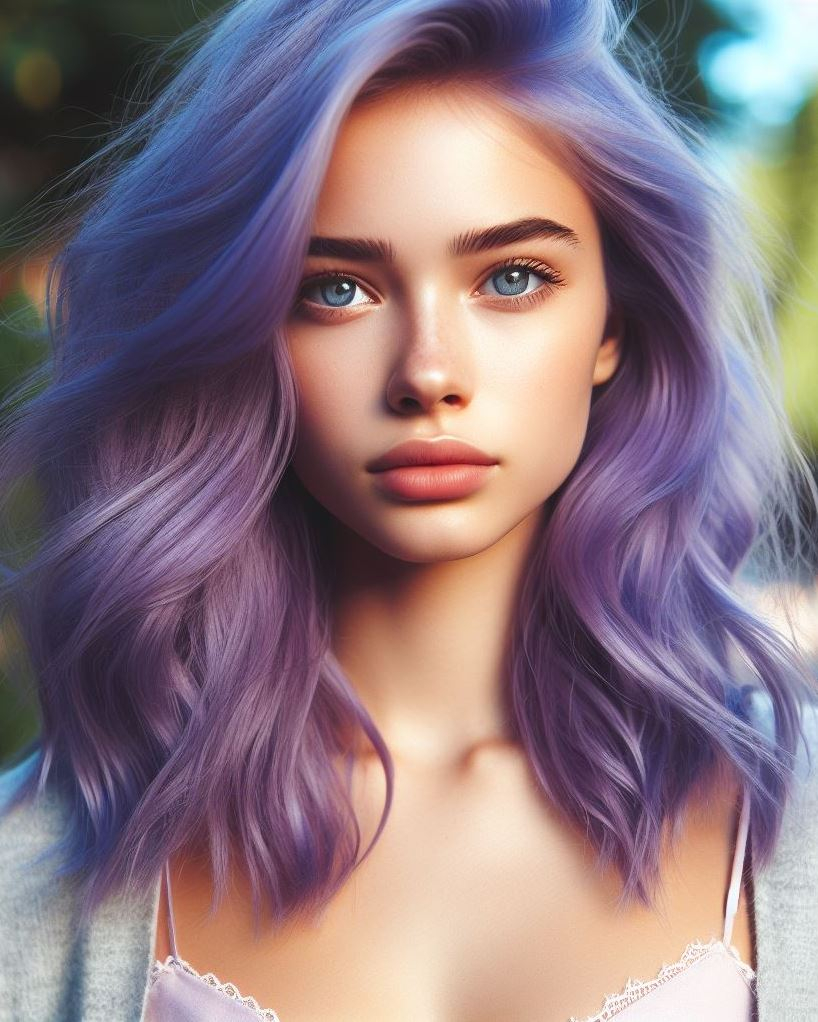 Elevate your style with the stunning blue and lavender ombre. A perfect blend of cool and calming tones that create an unforgettable look!
