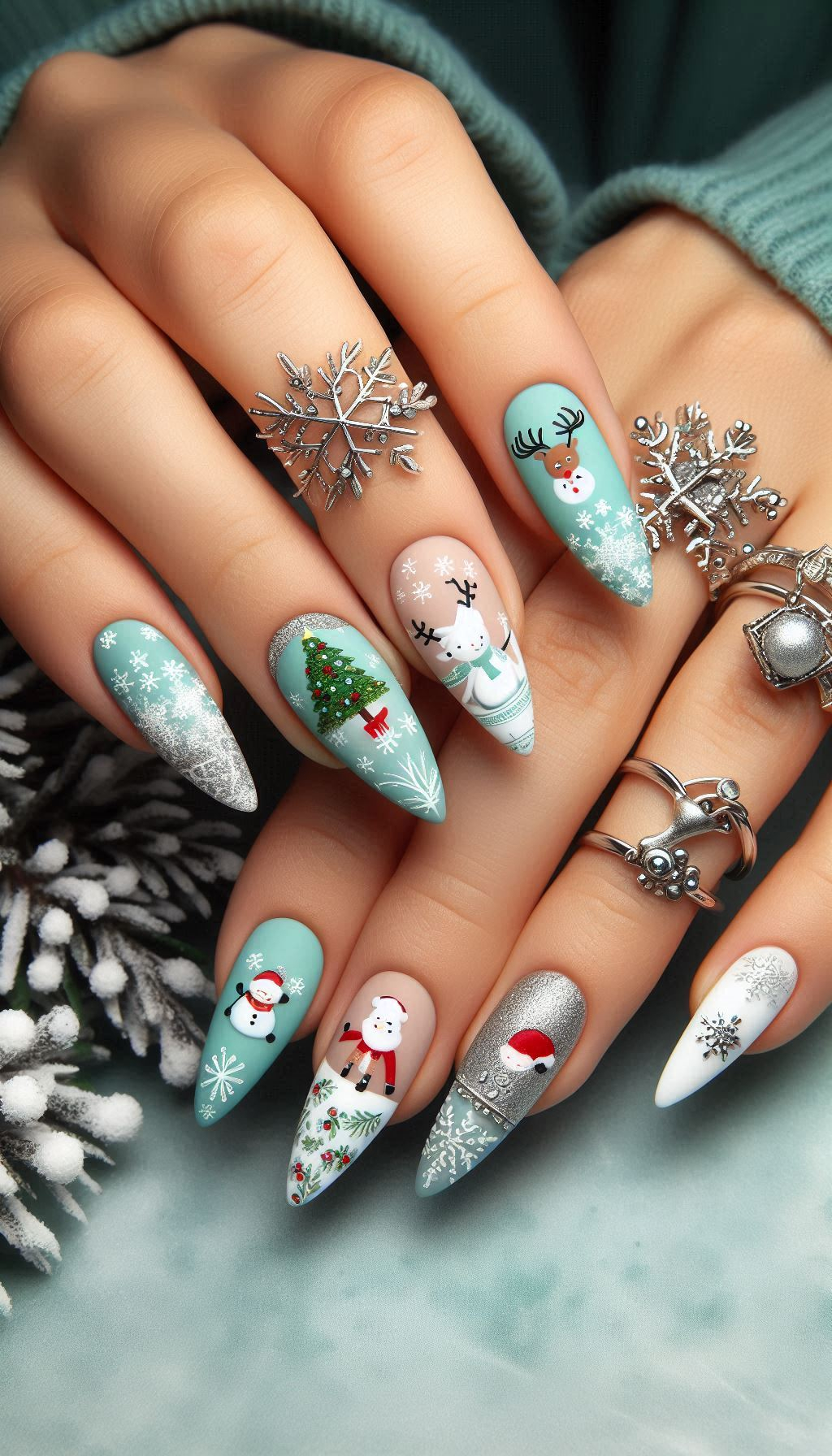 75+ Christmas Nail Art Ideas: Dazzling Holiday Styles | Pocoko Deck your nails with boughs of holly! These festive designs bring the magic of Christmas decorations right to your fingertips.