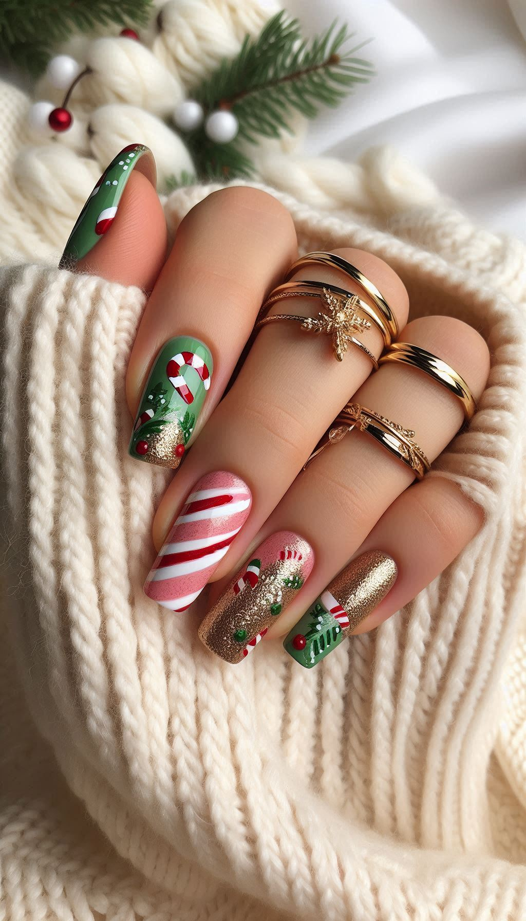 75+ Christmas Nail Art Ideas: Dazzling Holiday Styles | Pocoko Add a touch of festive charm to your nails with these Christmas decoration-inspired designs. Perfect for holiday parties and beyond!