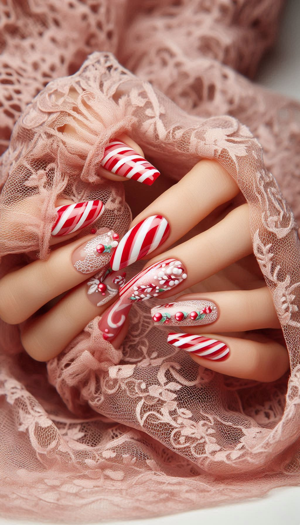 75+ Christmas Nail Art Ideas: Dazzling Holiday Styles | Pocoko Nail your festive style with these Christmas candy-inspired designs. Perfect for adding a dash of sweetness to your holiday celebrations!