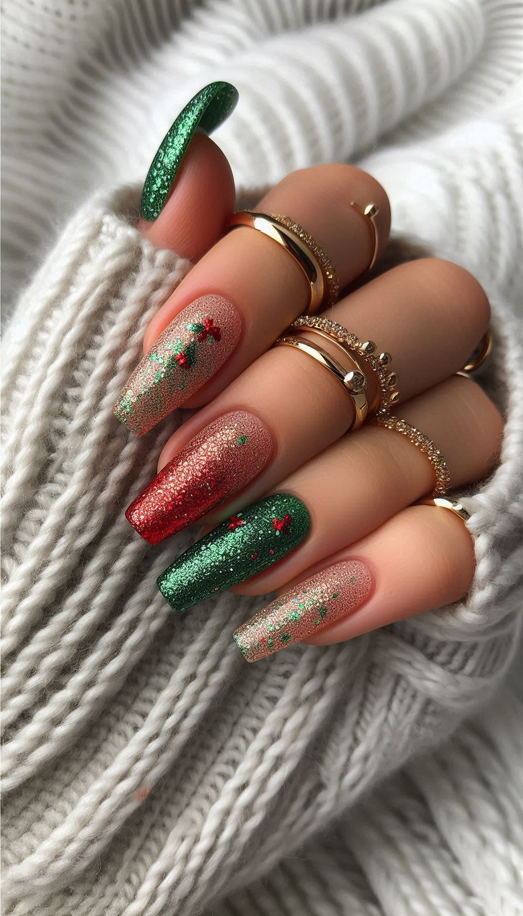 75+ Christmas Nail Art Ideas: Dazzling Holiday Styles | Pocoko Add a touch of festive magic to your nails with these glittery Christmas designs. Because who says the only thing that should sparkle is the tree?