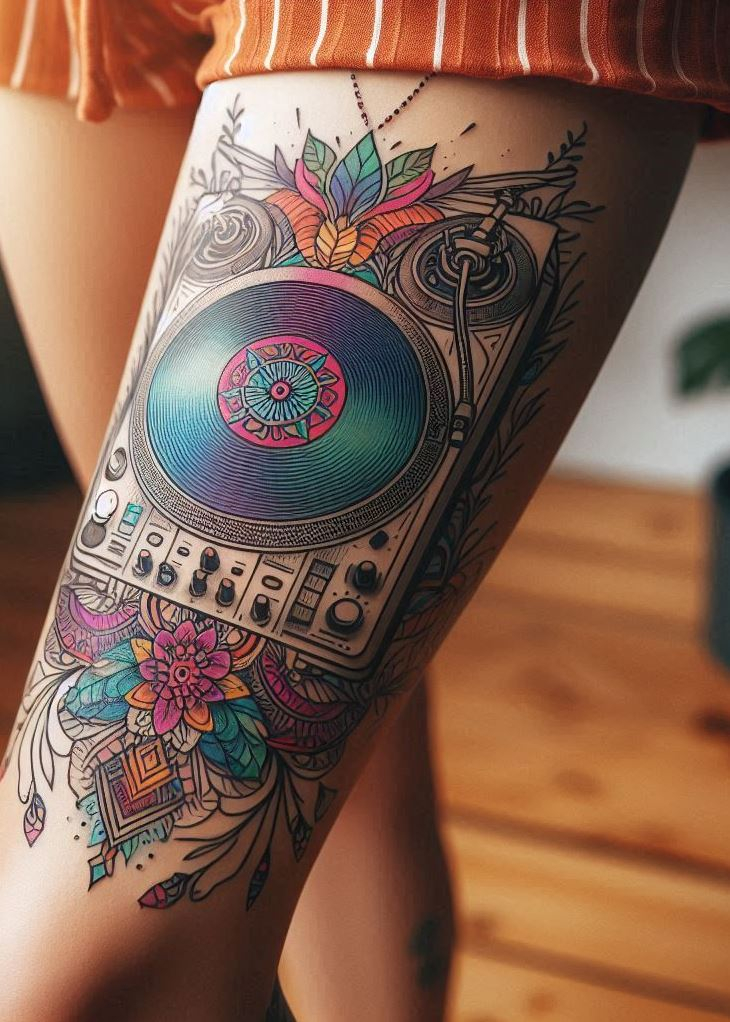 Turn the tables on conventional tattoos with these DJ mixer inspirations. For the ultimate music lover who lives to mix!