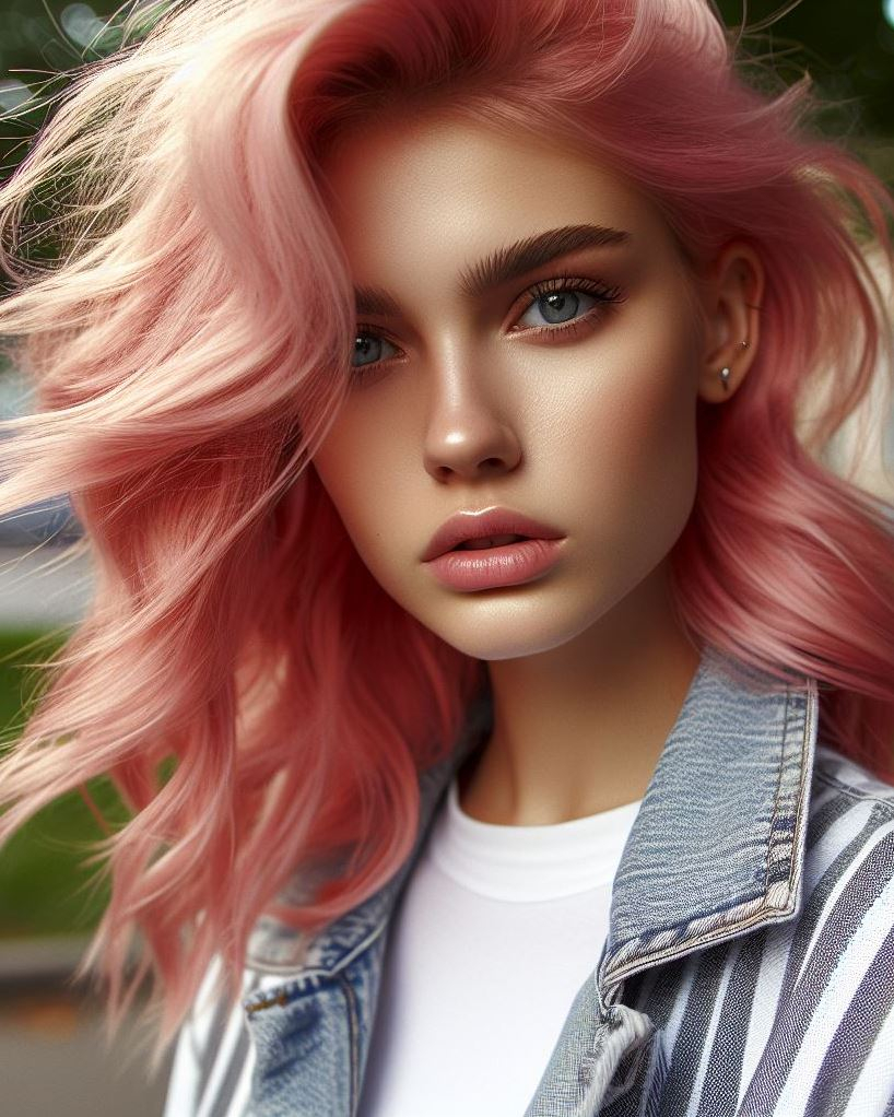 Get ready to turn heads with the sophisticated charm of dusty pink hair. Subtle, stylish, and simply gorgeous!