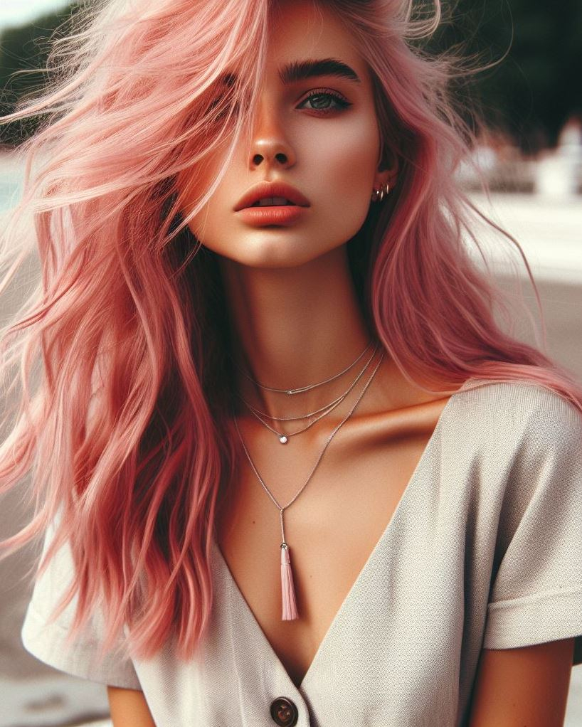 Add a touch of whimsy to your look with dusty pink hair color. Delicate, chic, and effortlessly beautiful!