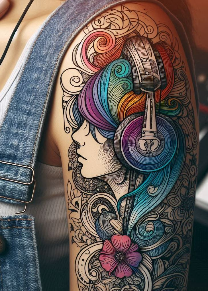Express your love for music with these stunning headphone tattoos. Art and sound, combined on your skin!
