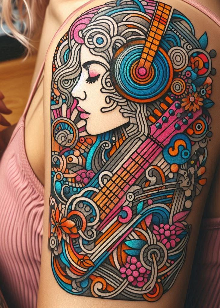 Crank up the volume on your tattoo game with these music headphone designs. For music lovers who rock 24/7!
