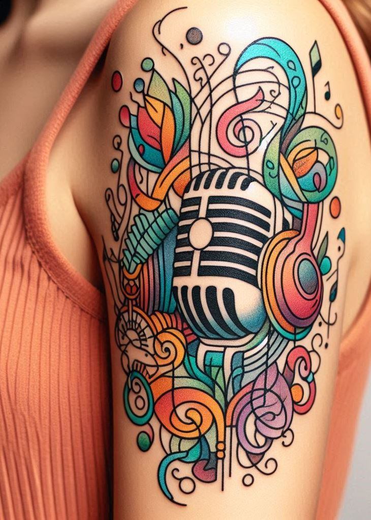 Jam out with these music headphone tattoos that capture your love for sound. Perfect for those who live life in stereo!