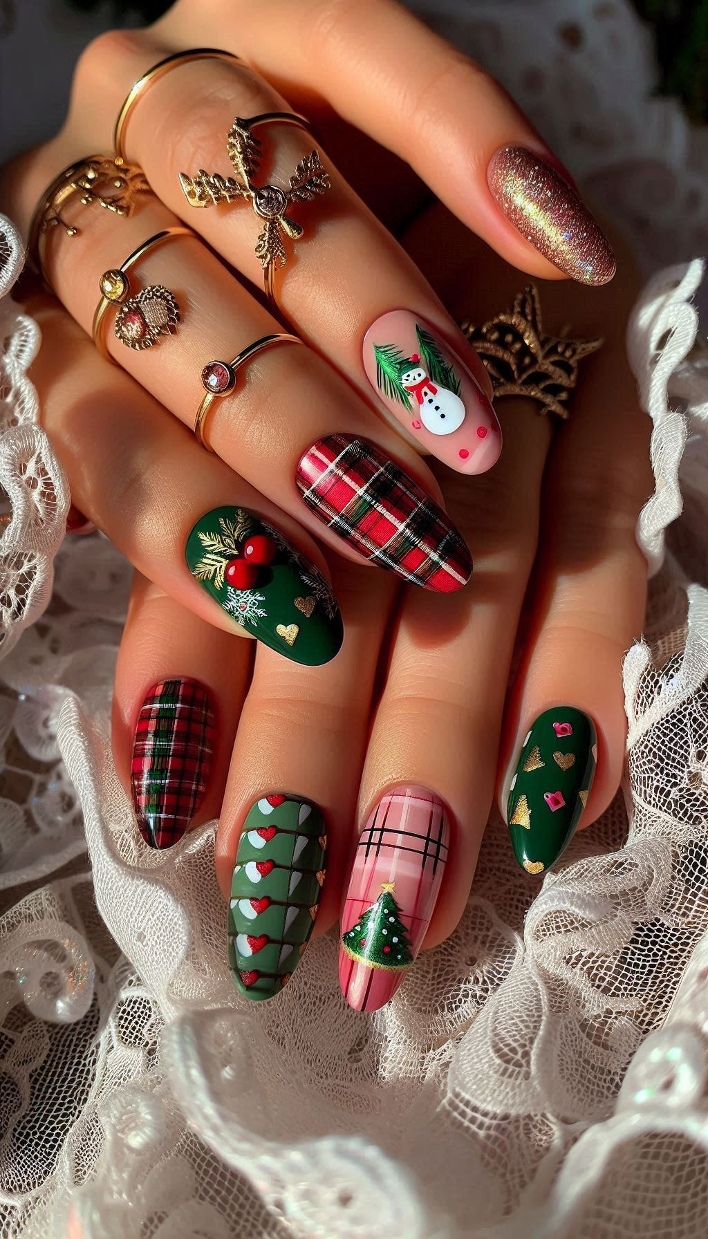 75+ Christmas Nail Art Ideas: Dazzling Holiday Styles | Pocoko Wrap your nails in the warmth of plaid this Christmas. These designs are perfect for adding a touch of classic holiday flair to your manicure!
