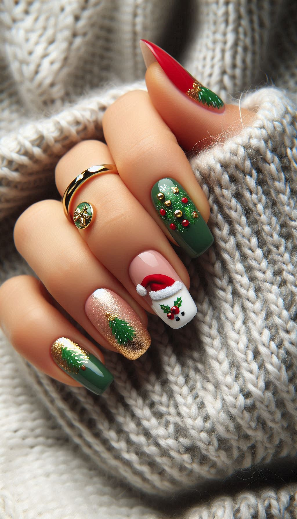 75+ Christmas Nail Art Ideas: Dazzling Holiday Styles | Pocoko Christmas Nail Art Ideas: Deck your nails with Santa Claus cheer! These designs are perfect for spreading holiday joy from your fingertips to your toes.