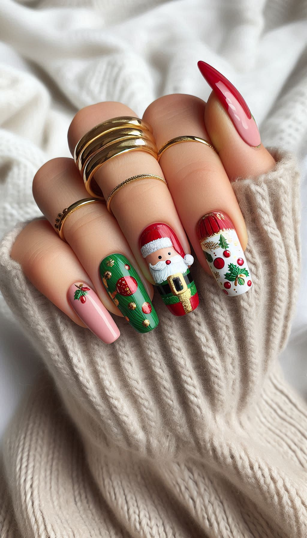 75+ Christmas Nail Art Ideas: Dazzling Holiday Styles | Pocoko Nail your holiday spirit with Santa Claus-themed art. From Santa hats to jolly faces, these designs are perfect for a festive manicure!