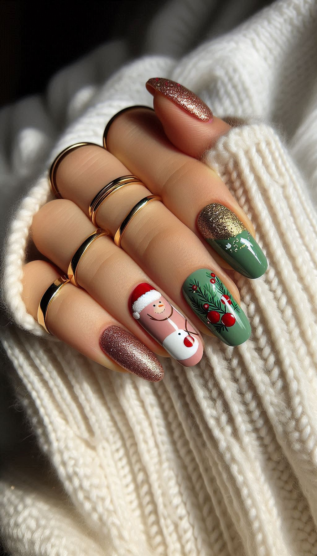 75+ Christmas Nail Art Ideas: Dazzling Holiday Styles | Pocoko Unwrap some holiday cheer with Santa Claus-themed nail art. These designs are as jolly as the big man himself!