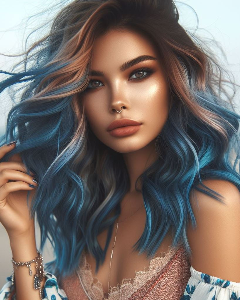 Add a touch of magic to your style with silver electric blue hair. A striking blend that’s sure to impress!