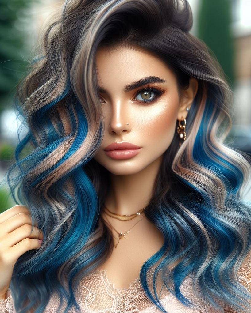 Elevate your style with silver electric blue hair. Bold, beautiful, and utterly captivating!