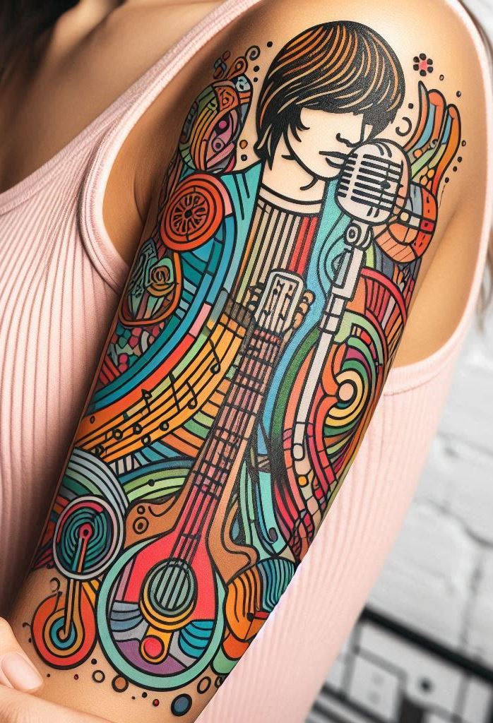 Capture your passion for music with these guitar tattoos. From electric to acoustic, each design is a hit!