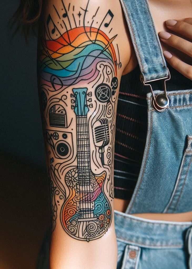 Turn your love for guitars into art with these tattoo inspirations. Each type of guitar tells its own musical story!