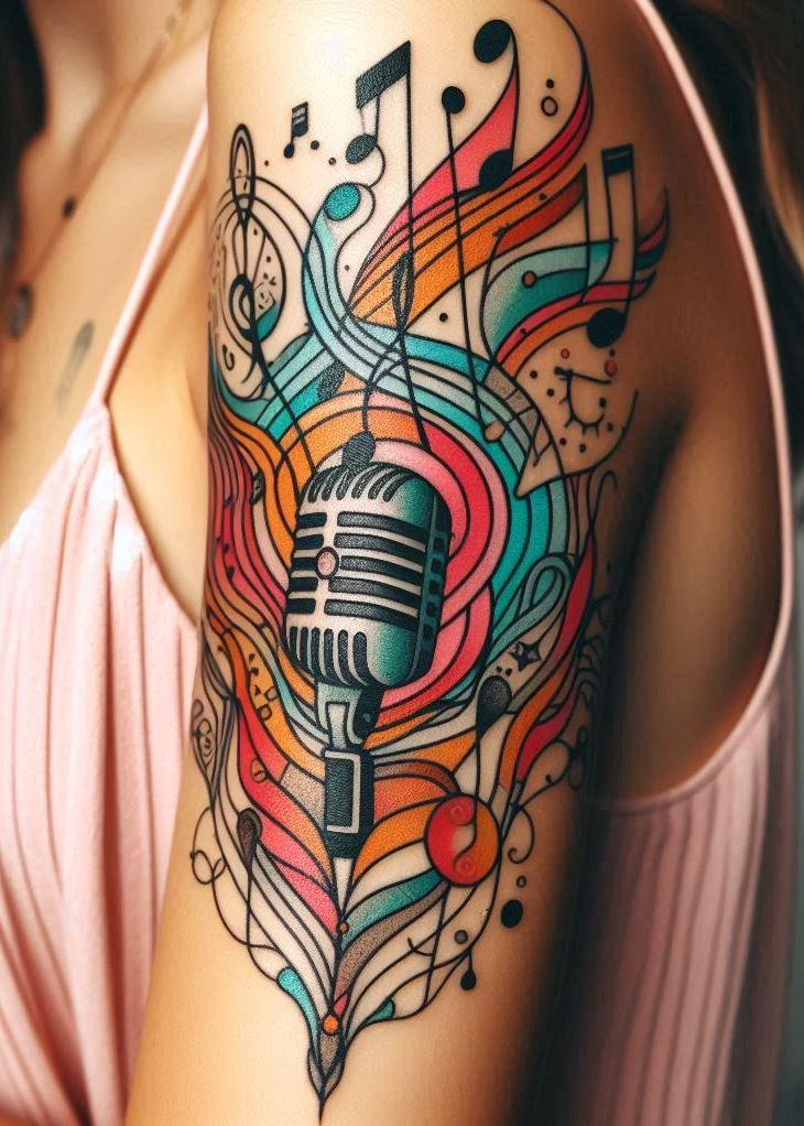 Turn up the volume on your tattoo game with vintage microphone designs. Perfect for those who want to ink their love for music!