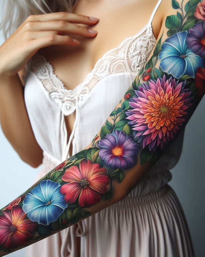 Decode Your Destiny: Meaningful Birth Flower Tattoo Ideas | Pocoko Adorn yourself with a unique blend of Aster and Morning Glory tattoos this September. These flowers together create a harmonious and elegant piece, perfect for capturing the beauty and symbolism of the month.