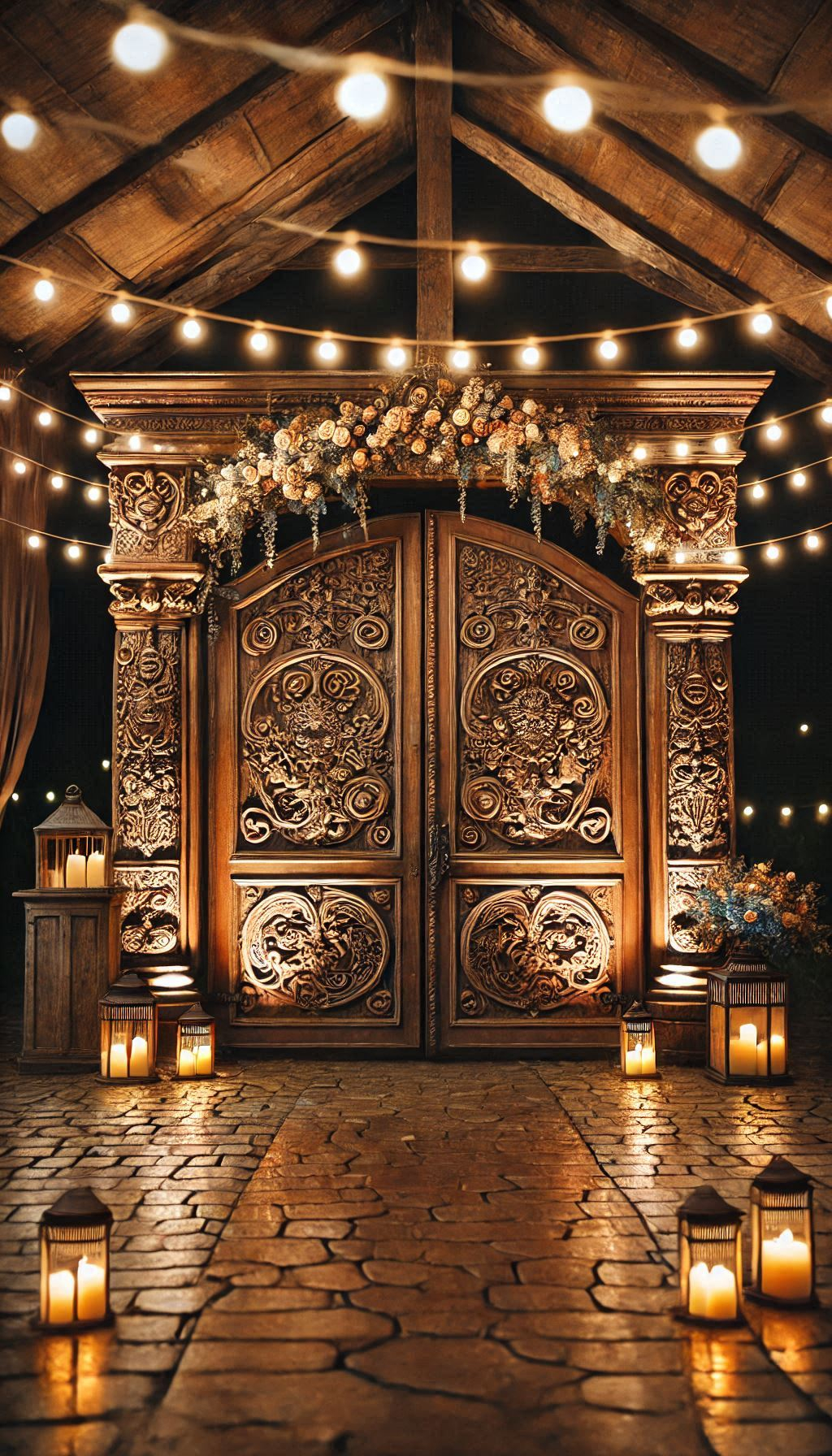 Transform your ceremony with antique doors as the backdrop. A touch of rustic elegance that’s sure to wow your guests.