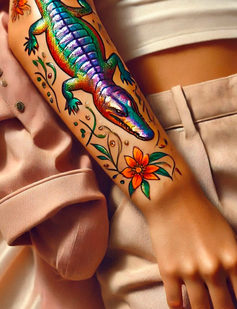 Stunning Reptile Tattoos: 88 Designs That Will Hypnotize | Pocoko Get ready to snap up compliments with this incredible Crocodile reptile tattoo. A unique design that showcases your bold style!