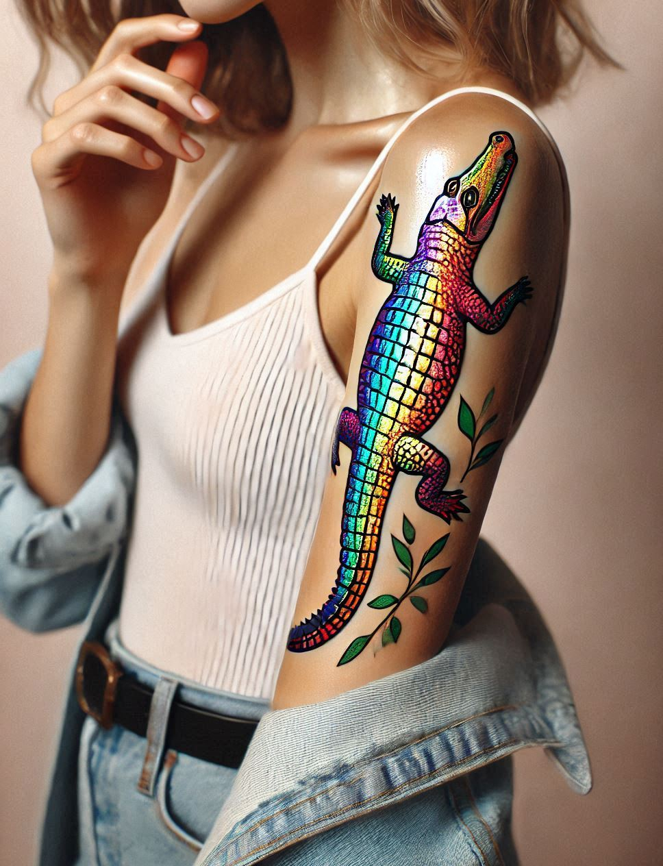 Stunning Reptile Tattoos: 88 Designs That Will Hypnotize | Pocoko Channel your inner predator with this fierce Crocodile reptile tattoo. A perfect blend of power and elegance for your ink collection!