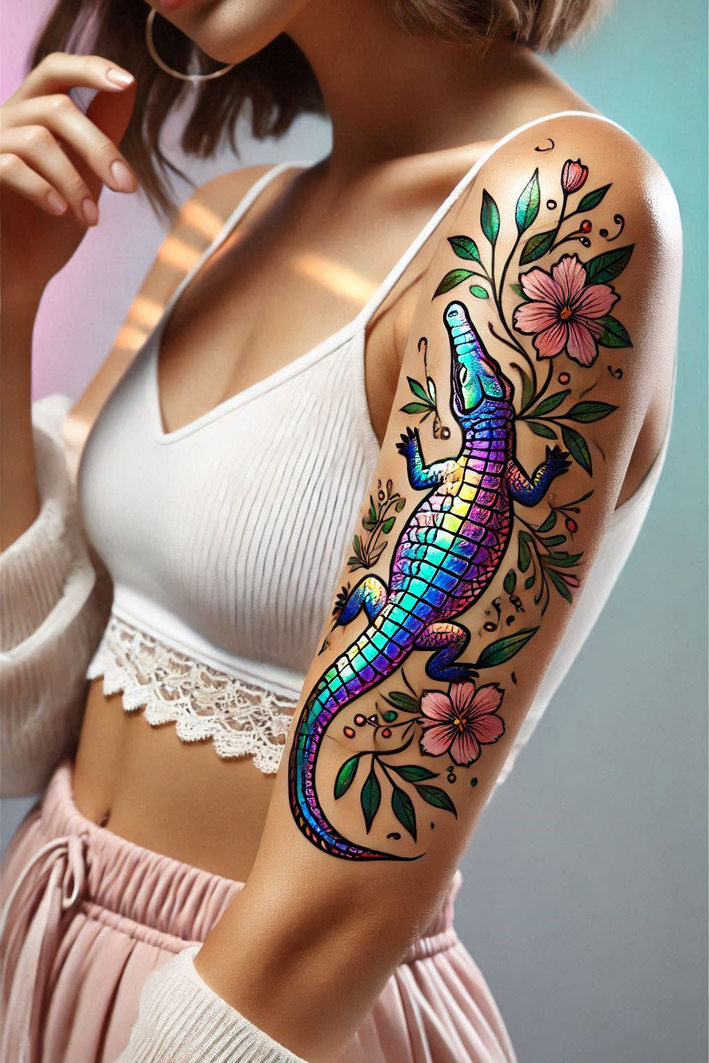 Stunning Reptile Tattoos: 88 Designs That Will Hypnotize | Pocoko Make a bold statement with a Crocodile reptile tattoo. A powerful symbol of strength, resilience, and untamed beauty!