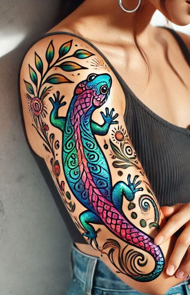 Stunning Reptile Tattoos: 88 Designs That Will Hypnotize | Pocoko Embrace your inner explorer with a lizard-inspired reptile tattoo. These designs are perfect for adding a touch of adventure to your ink!