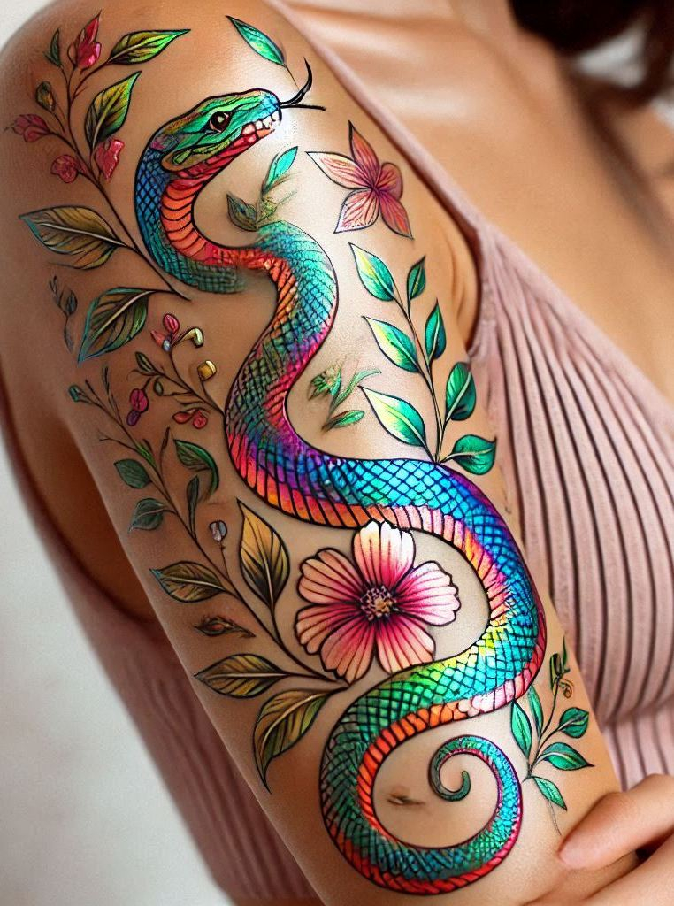 Stunning Reptile Tattoos: 88 Designs That Will Hypnotize | Pocoko Show off your edgy side with a fierce snake tattoo. A powerful symbol of transformation and strength that’s sure to turn heads!