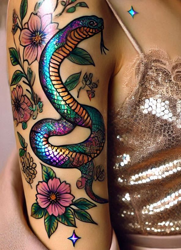 Stunning Reptile Tattoos: 88 Designs That Will Hypnotize | Pocoko Get ready to make a bold statement with a snake tattoo. Perfect for those who love a mix of danger and elegance!