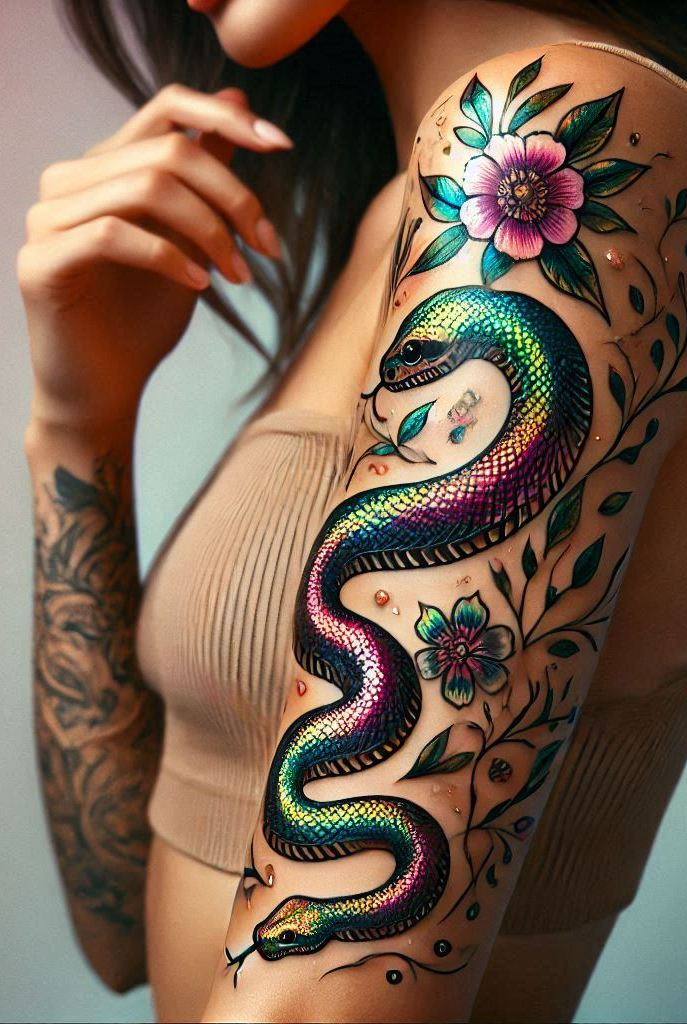 Stunning Reptile Tattoos: 88 Designs That Will Hypnotize | Pocoko Transform your ink game with a stunning snake tattoo. A symbol of rebirth and power that’s both chic and timeless!