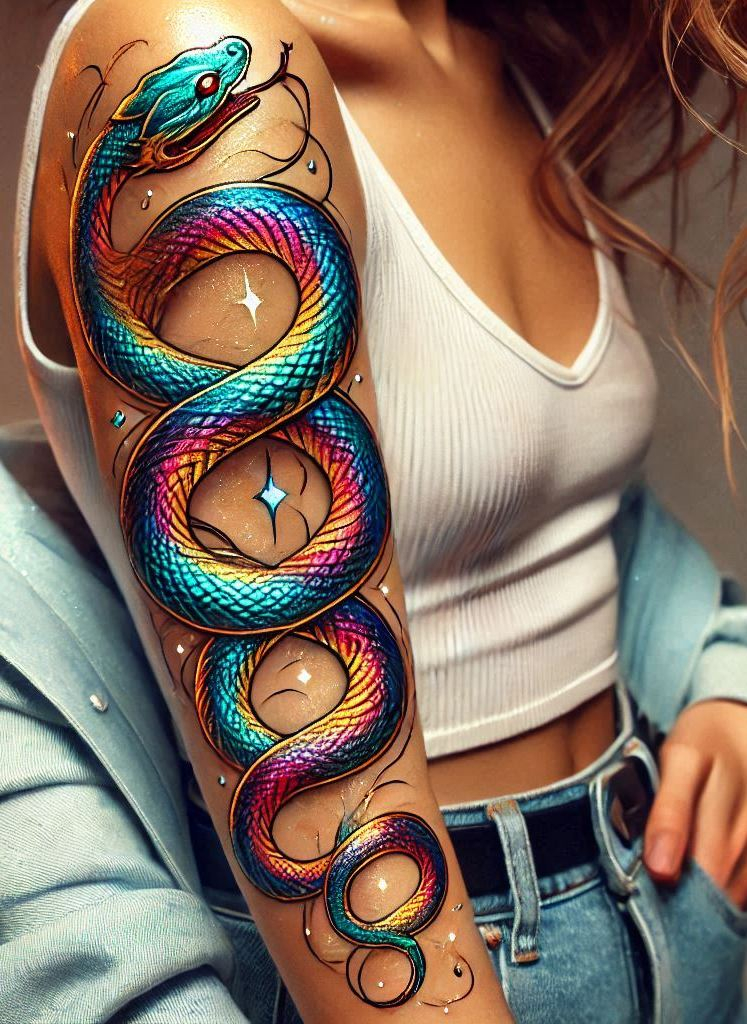 Stunning Reptile Tattoos: 88 Designs That Will Hypnotize | Pocoko Get ready to mesmerize with a sleek snake tattoo. A captivating design that combines elegance and edge!