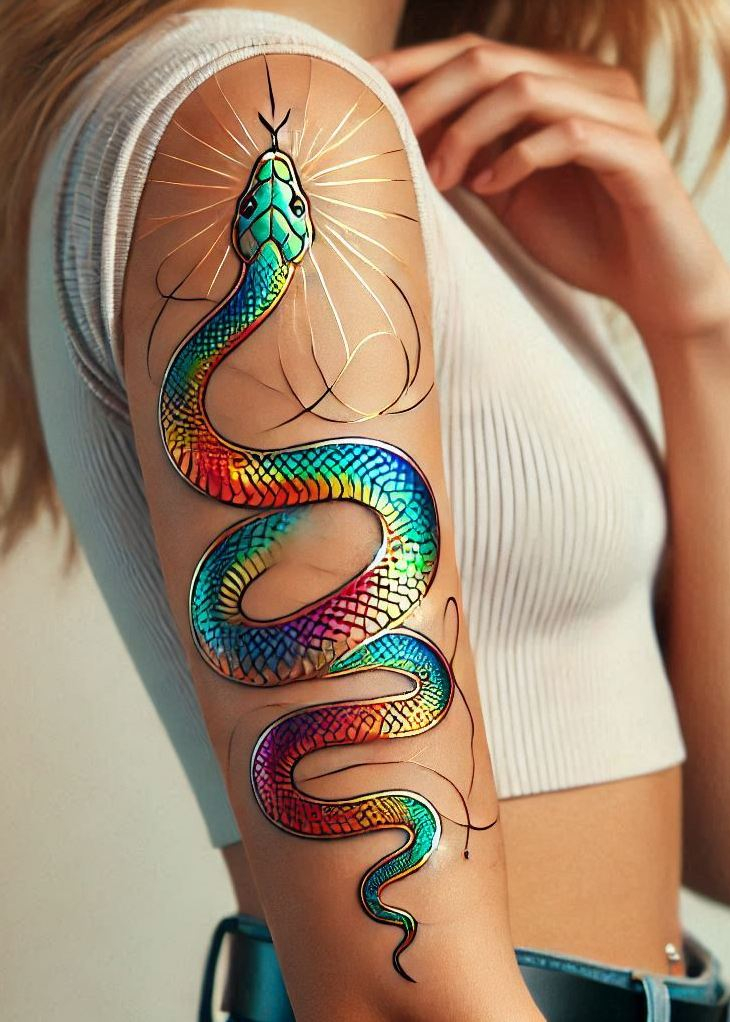 Stunning Reptile Tattoos: 88 Designs That Will Hypnotize | Pocoko Embrace your inner warrior with a fierce snake tattoo. A bold design that’s perfect for showcasing your strength and resilience!