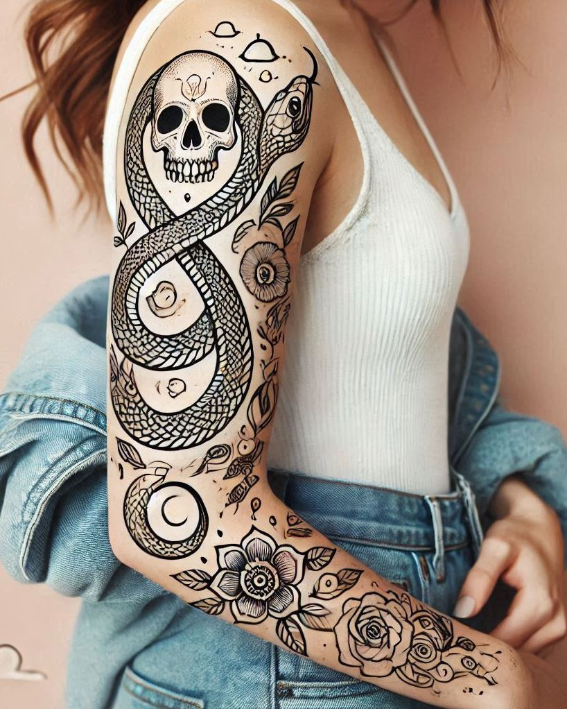 Stunning Reptile Tattoos: 88 Designs That Will Hypnotize | Pocoko Show off your edgy side with a fierce snake tattoo. A powerful symbol of transformation and strength that’s sure to turn heads!