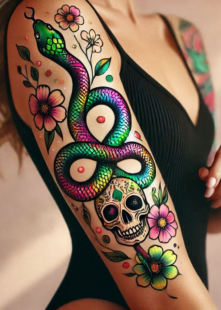 Stunning Reptile Tattoos: 88 Designs That Will Hypnotize | Pocoko Showcase your strength and resilience with a snake tattoo. Perfect for those who embrace change and transformation!