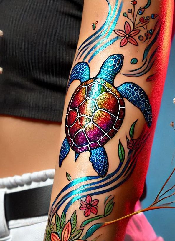 Stunning Reptile Tattoos: 88 Designs That Will Hypnotize | Pocoko Embrace the serenity of a turtle tattoo. Perfect for adding a touch of grace and tranquility to your ink collection!
