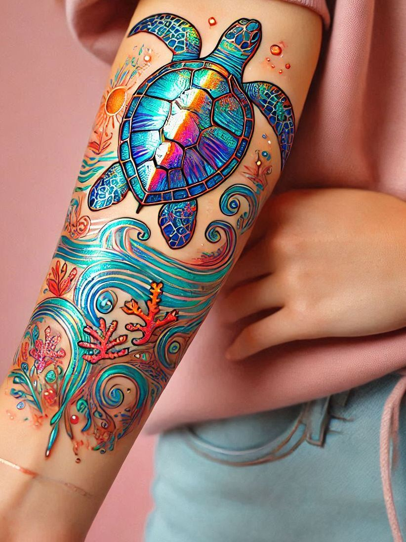 Stunning Reptile Tattoos: 88 Designs That Will Hypnotize | Pocoko Embrace the beauty of nature with a charming turtle tattoo. A symbol of patience and long-lasting resilience!