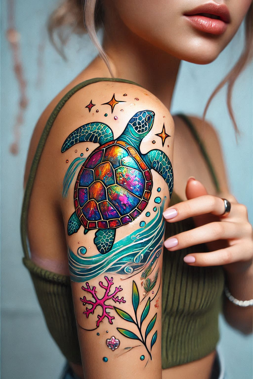 Stunning Reptile Tattoos: 88 Designs That Will Hypnotize | Pocoko Get ready to slow down and enjoy life's journey with a beautiful turtle tattoo. Perfect for adding a touch of the ocean's tranquility to your ink!
